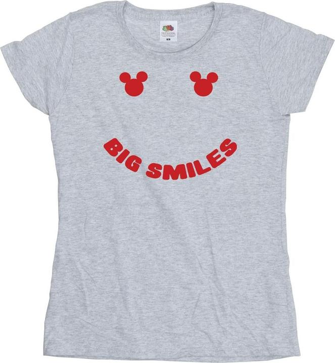 Actual product image Disney Womens/Ladies Mickey Mouse Big Smile Cotton T-Shirt (S)