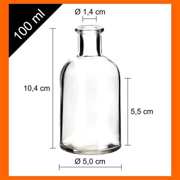 Produktbild Gouveo 24er-Set Kleine Apothekerflaschen mit Korken (24 Stk., 0.10 l)