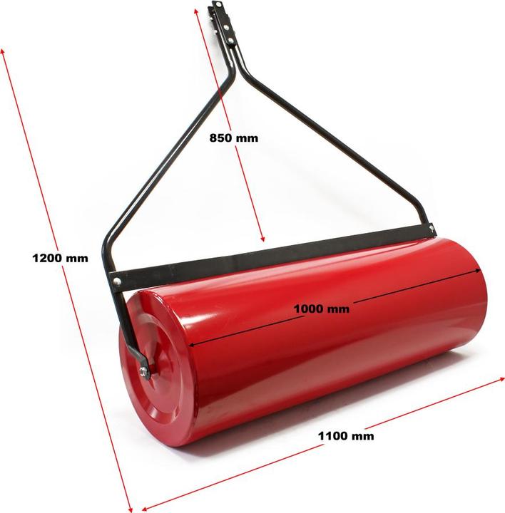 Actual product image Wiltec Lawn roller 35x100cm for lawn tractor 90l garden roller dirt scraper