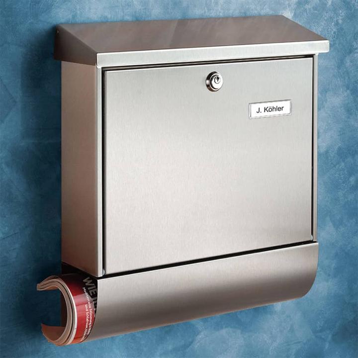Actual product image Burg Wächter 8150 Stainless steel mailbox AMR