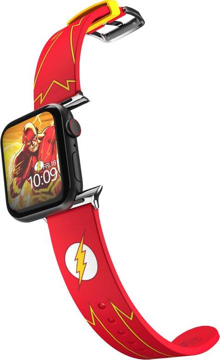 Actual product image Moby Fox DC bracelet pour smartwatch The Flash Logo (Sweat and UV-resistant, High-quality silicone)
