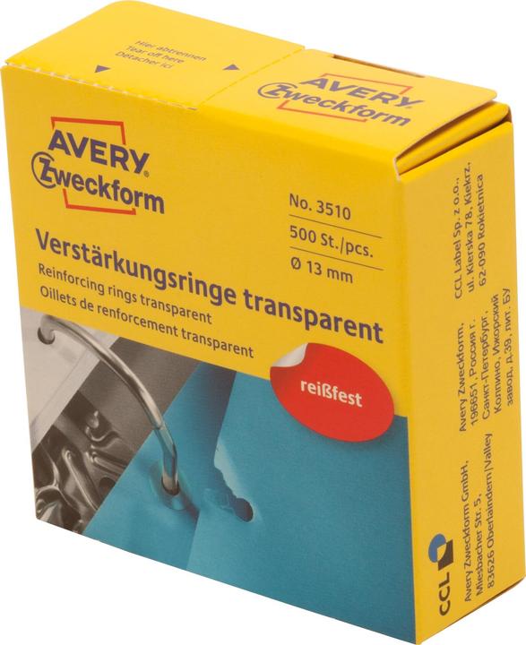 Actual product image Avery Reinforcement rings