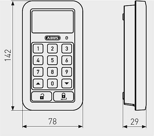 Actual product image Abus HomeTec Pro CFT3100 W BT Keyboard (Electronic numerical code)