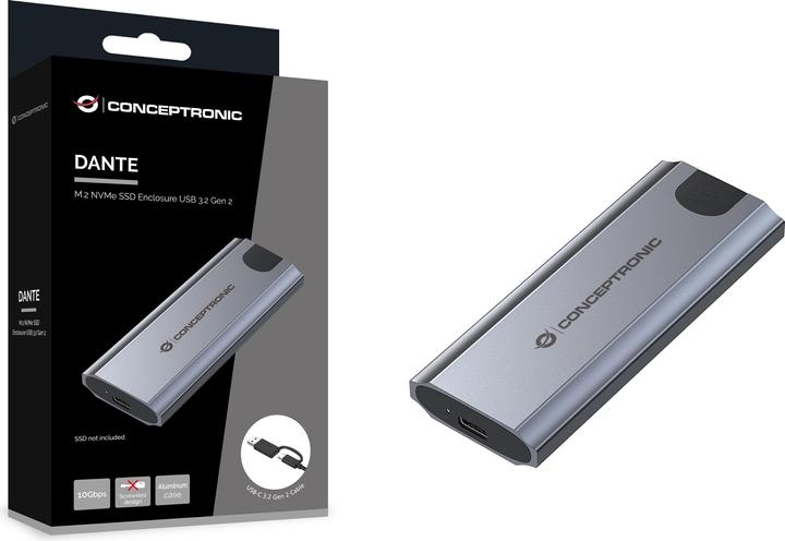 Produktbild Conceptronic SSD Gehäuse M-Key M.2 ->M/B+M-Key USB3.2 10Gb/s (M.2)