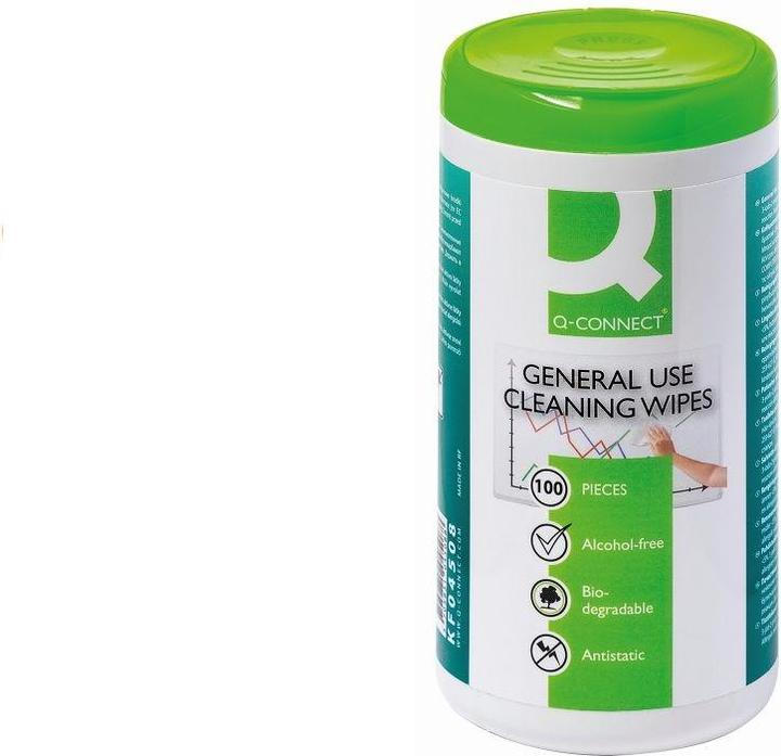 Actual product image Q-Connect Multi-purpose cleaning wipes (100 x)
