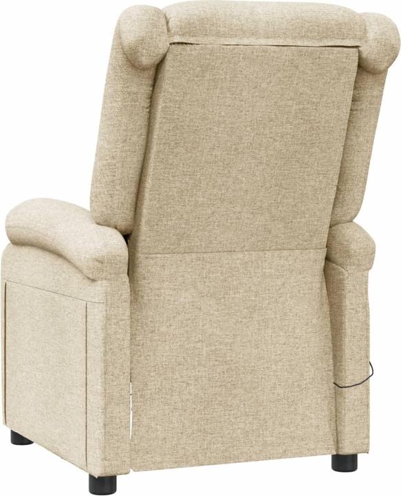 Immagine prodotto VidaXL Poltrona massaggiante Poltrona TV Poltrona relax Poltrona reclinabile Tessuto crema