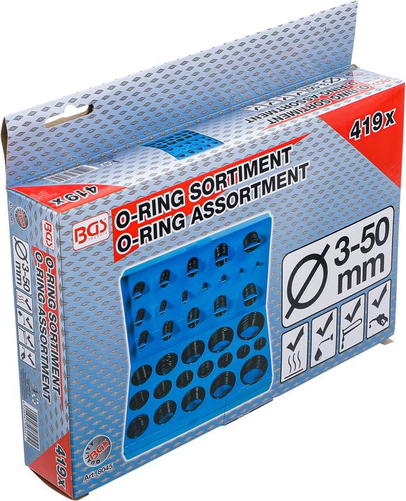 Produktbild BGS O-Ring-Sortiment Ø 3 - 50 mm 419-tlg.