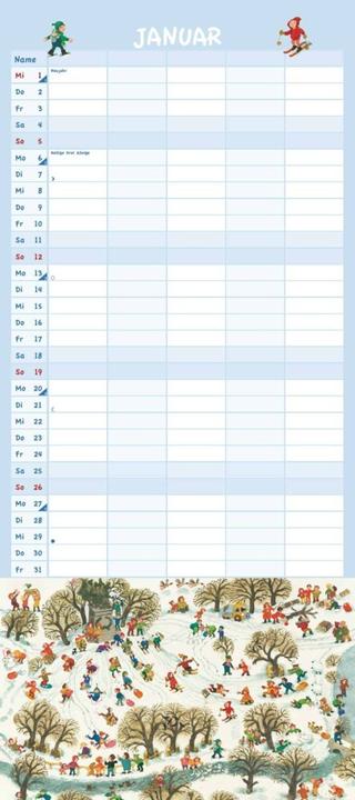 Image du produit Ali Mitgutsch Family Calendar 2025 - Calendrier mural - Planificateur familial avec 5 colonnes - (Couverture rigide, Allemand)