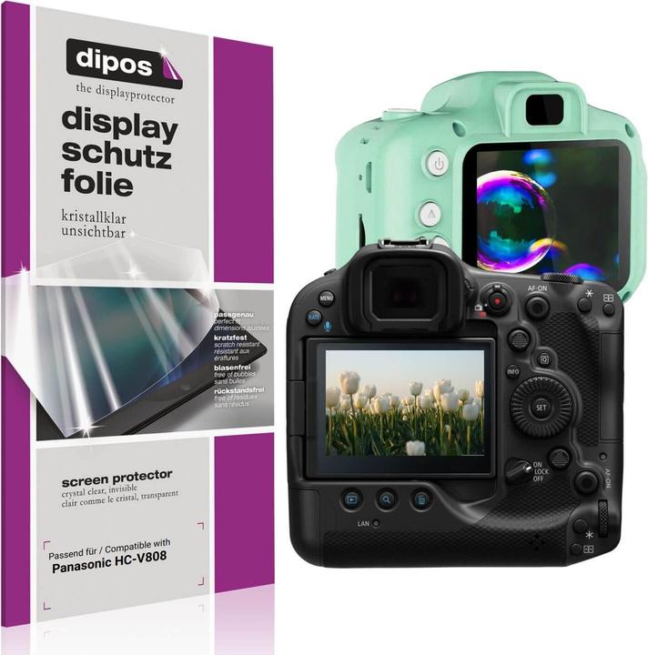 Actual product image Dipos Screen Protector Crystalclear for Panasonic HC-V808 (Screen protector)