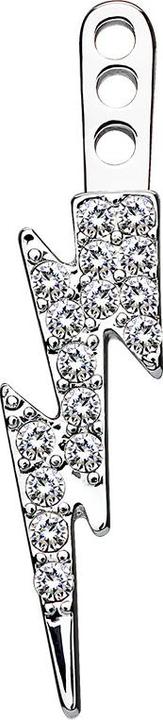 Image du produit Star Piercing Boucle d'oreille Ear Jacket argent avec flash cristal à gauche