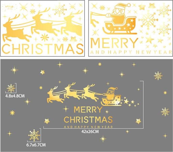 Image du produit Hermex X-Mas Sticker Autocollant de Noël Merry X-Mas Autocollant de fenêtre