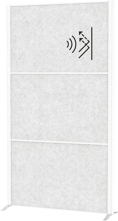 Actual product image Maul Acoustic partition wall MAULconnecto 9611002 light grey 100.0 x 182.0 cm