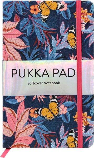 Pukka Fun Pukka Bloom Softcover Notizbuch Blau liniert 96 Blatt (Liniert, Harter Einband)