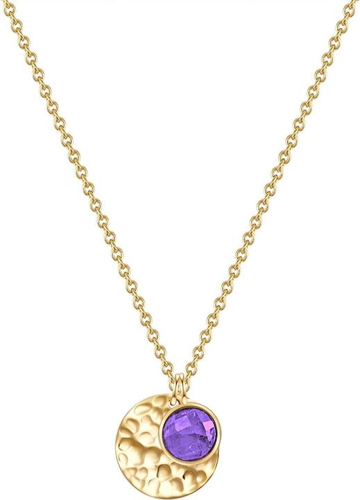 Glanzstücke München Damen Kreis Sterling Silber Amethyst gelbgold 40,0 cm Basiskette + 5,5 cm Verlängerung - 31626 (Sterling Silber, 40 - 45 cm)