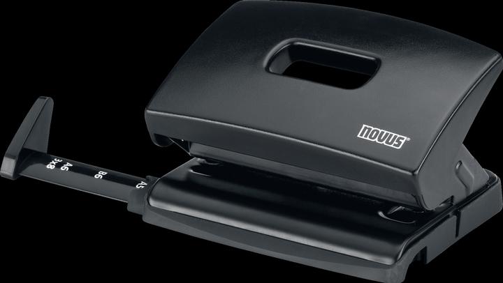 Actual product image Novus Punch C 216, punching capacity: 16 sheets, black Punching: 80 mm, with stop rail, made of metal