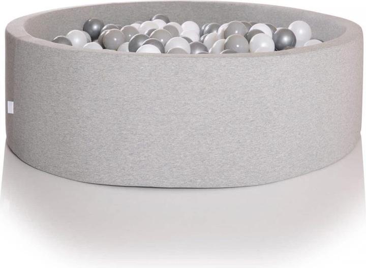 Kidkii Piscine à balles Light Grey Ø120x30cm incl. 400 balles