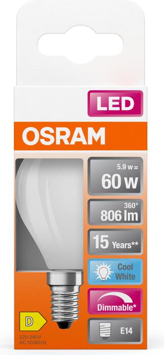 Immagine prodotto Osram Retrofit a LED Classic P (E14, 6.50 W, 806 lm, 1 x, D)