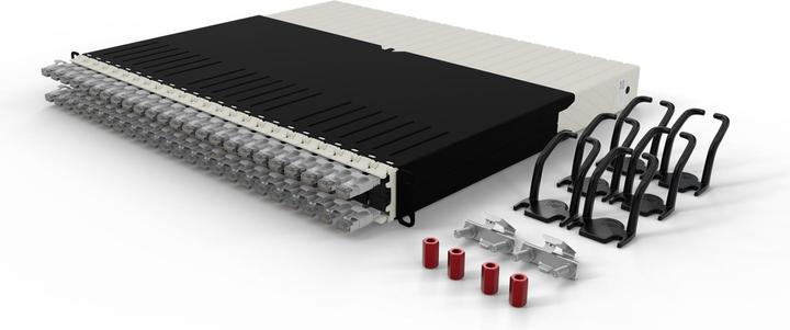 Produktbild PATCHBOX one / 8RU / Cat 6A, STP, 0.8 m, Grau