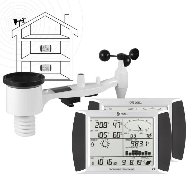 Produktbild PCE Instruments PCE-FWS 20N-1 PCE-FWS 20N-1 Funk-Wetterstation