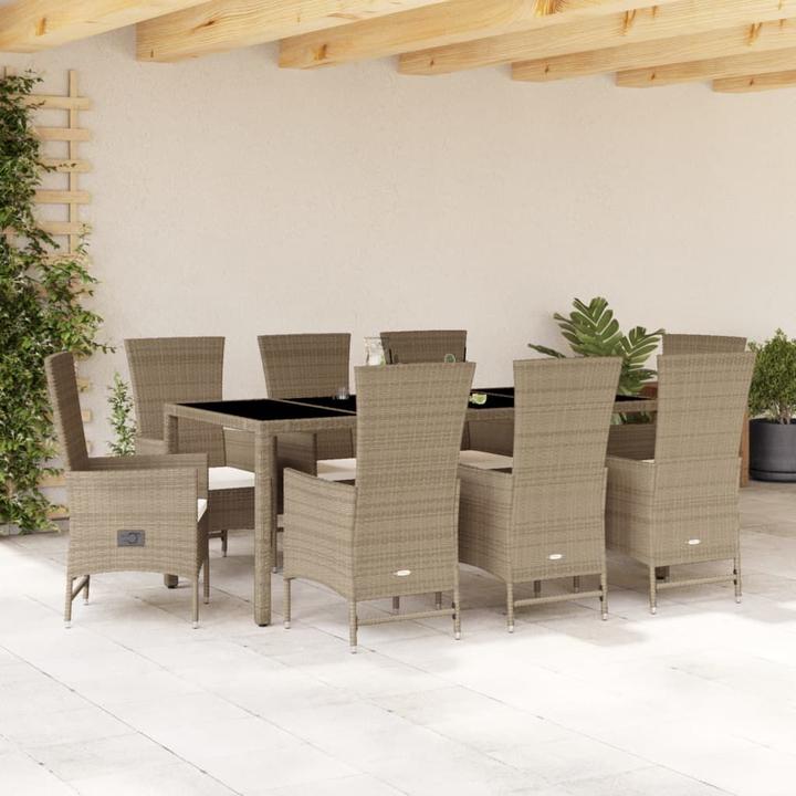 Produktbild VidaXL 10-tlg. Garten-Lounge-Set mit Kissen (90 cm)