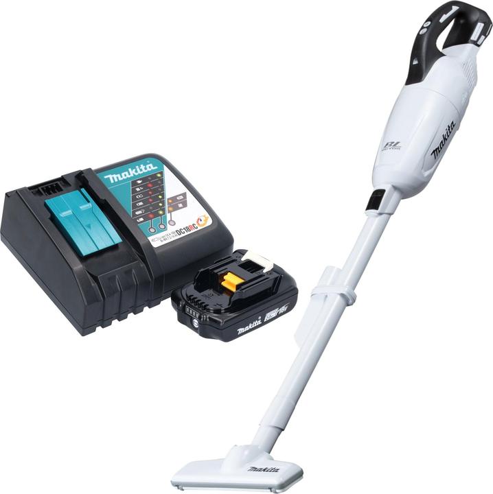 Image du produit Makita DCL 281 FRA1W Akku Staubsauger 18 V weiss Brushless + 1x Akku 2,0 Ah + Ladegerät