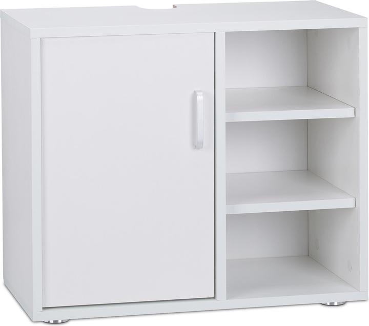 Image du produit Relaxdays Dessous de Lavabo 1 Porte 3 Étagères WC (60 x 32 x 51 cm)