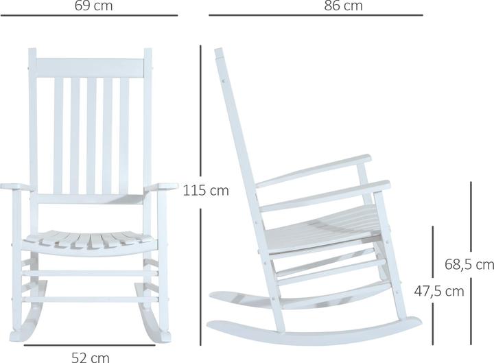 Actual product image Outsunny Rocking Chair with Armrest