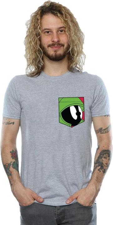 Produktbild Looney Tunes Marvin The Martian Face Faux Pocket TShirt (XL)