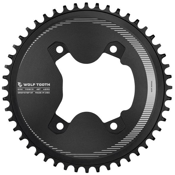 Actual product image Wolf Tooth 110 BCD Asymmetric 4-arm chainring Shimano GRX for HG+ 12-speed chain (48)