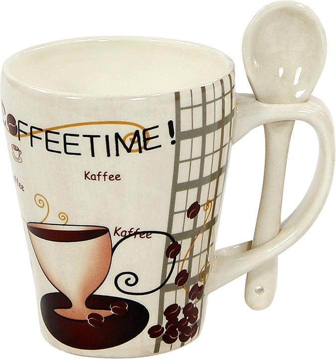 Immagine prodotto neuetischkultur Tazza da caffè con cucchiaio, Coffeetime (400 ml, 2 x)
