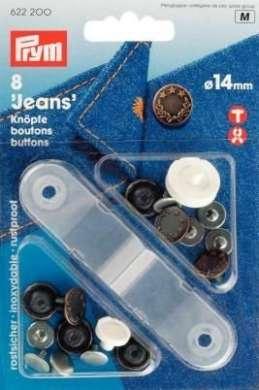 Produktbild Prym Jeansknopf Lorbeerkranz 14 mm, Karte 8 Stk.