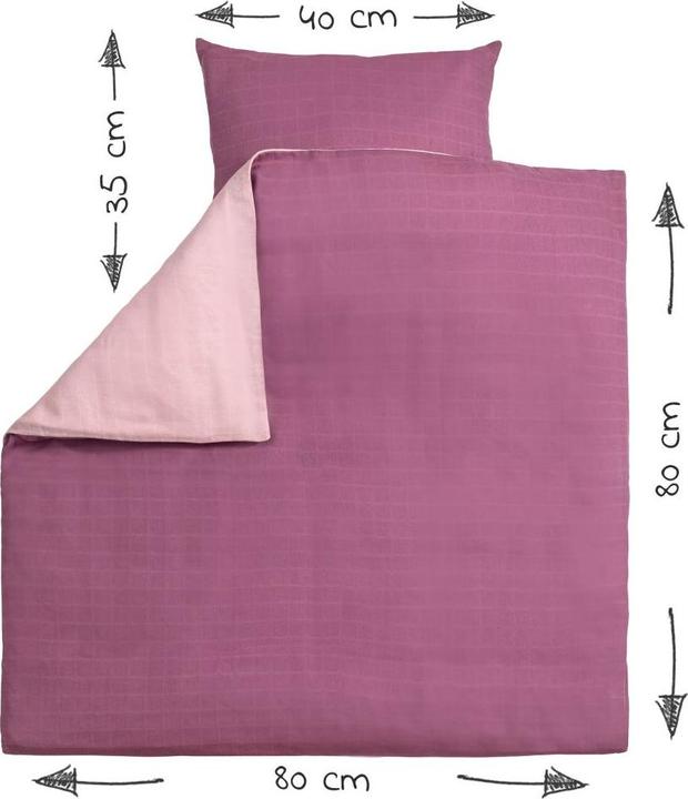 Produktbild Makian Babybettwäsche & Bettsets Wende-Bettwäsche Mull 80 x 80 / 35 x 40 cm - Orchidee (80 x 80 cm, 80 x 80 cm, 35 x 40 cm)