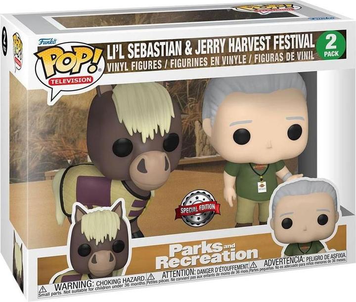 Produktbild Funko Parks & Recreation POP! TV Vinyl Figuren, Jerry & Lil Sebastian, 5 cm