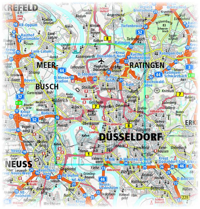 Actual product image PublicPress.1213 City map of Düsseldorf