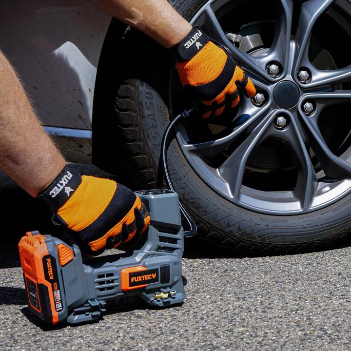 Produktbild Fuxtec 20V Akku Kompressor FX-E1CI20 SET mit 1 x Akku 2Ah, 1 x Ladegerät 1A