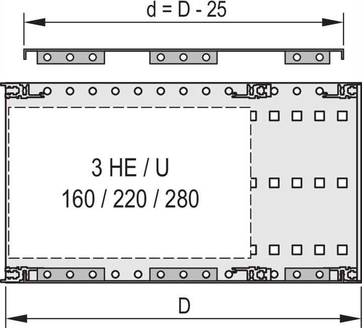 Image du produit Schroff Tôle de protection à visser sur le panneau latéral - TÔLE DE PROTECTION EMC 84TE 47