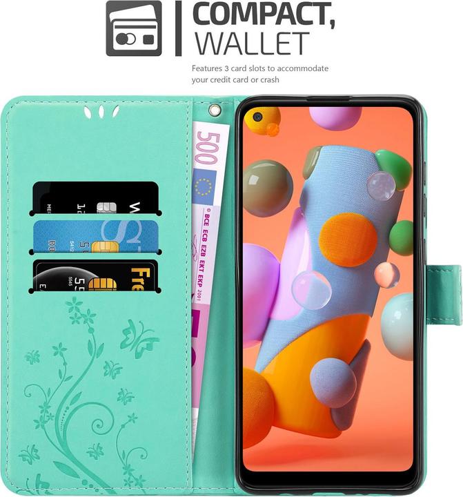 Productafbeelding Cadorabo Bloemen Boekomslag (Samsung Galaxy M11, Samsung Galaxy A11)