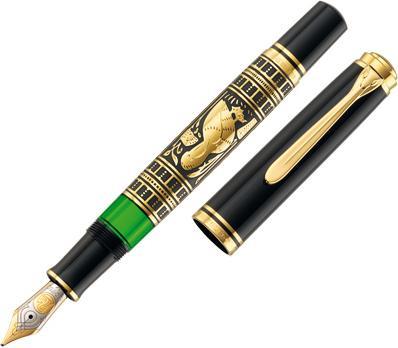 Pelikan Füllhalter M900 Toledo B Etui (Schwarz, Grün, Gold, 1 x)