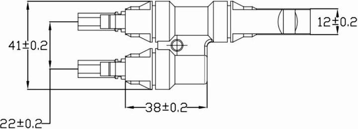 Produktbild Elbro PV-Y-Stecker MC4 2×Stecker (-) 1×Buchse (+) schwarz