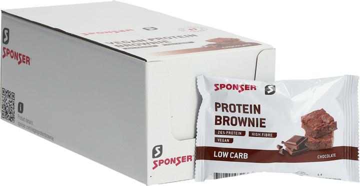 Produktbild Sponser Vegan Protein Brownie (Schoko, Chocolate, Schokolade, 12 Stk., 600 g)