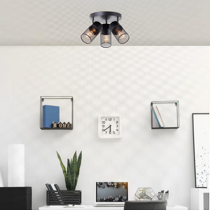 Image du produit Brilliant Kamolo Spotrondell 3flg noir mat (E27)