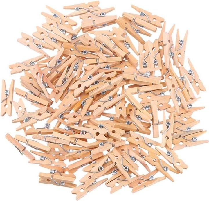 JTI 100x Small wooden clothes pegs