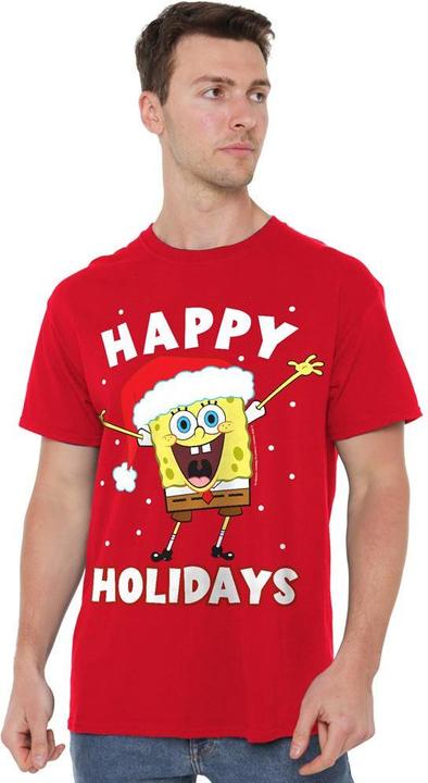 Produktbild Spongebob Squarepants Happy Holidays TShirt weihnachtliches Design (L)