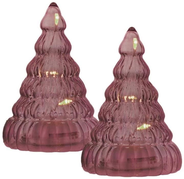 Sirius Tischdeko Lucy Baum, 2er Set, Bordeaux, 9 cm