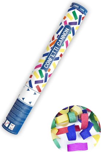Actual product image Partydeco Confetti cannon, paper strips - colourful, 40cm - 72 pieces
