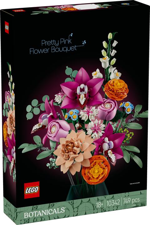 Produktbild LEGO Schöner Rosafarbener Blumenstrauss (10342, LEGO Botanical, LEGO Icons)