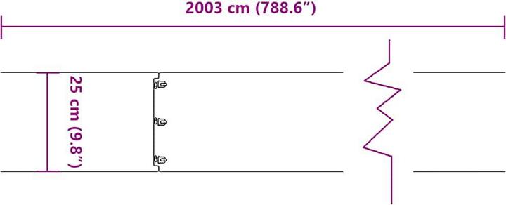 Produktbild VidaXL Rasenkanten 20 Stk. Schwarz 25x103 cm Kaltgewalzter Stahl Gartenkante (103 cm)