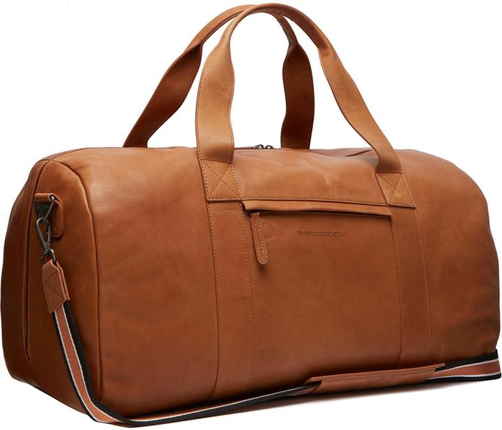 The Vegan Cow Chesterfield Brand Leren Weekendtas Cognac Hudson (54 l)