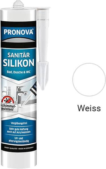 Actual product image Pronova Sanitary silicone / sealant (0.36 kg, White, 300 ml)