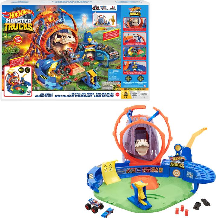 Produktbild Hot Wheels Monster Trucks Vulkan Arena Spielset